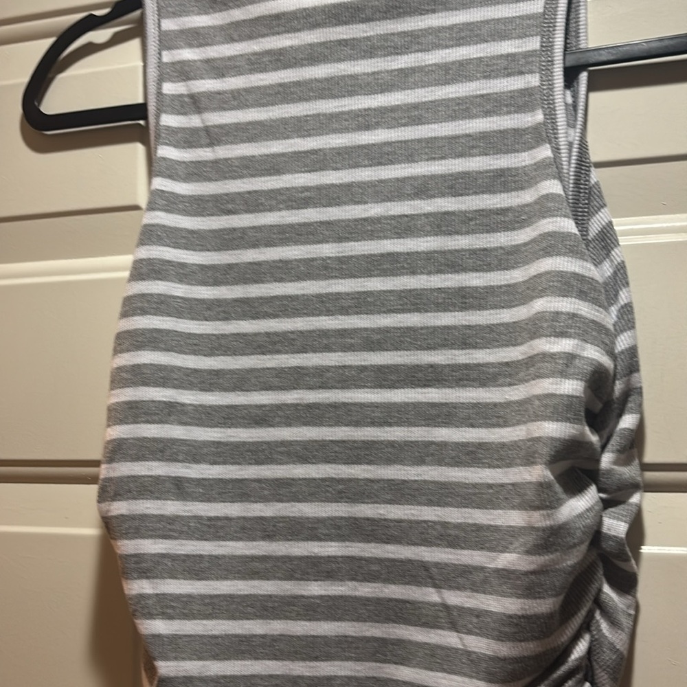 FADED ROSE SLEEVELESSStriped side Drawstring Tank Top - Picture 16 of 16